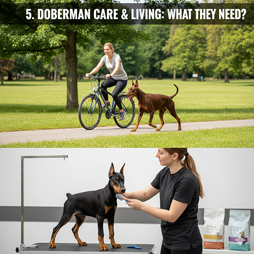 Cách chăm sóc Doberman – nhu cầu vận động và sinh hoạt hằng ngày