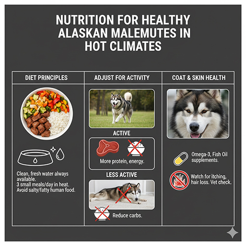 Chế độ ăn giúp chó Alaska Malamute khỏe mạnh trong khí hậu nóng Việt Nam