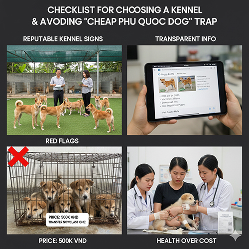 Checklist chọn trại chó Phú Quốc & tránh bẫy “giá rẻ bất thường”