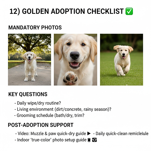 Checklist mua hoặc nhận nuôi chó vàng: ảnh bắt buộc, câu hỏi cần hỏi và hỗ trợ sau khi đón bé