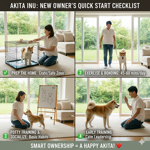 Checklist nhanh cách nuôi chó Akita Inu cho người mới