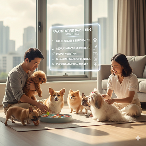 Checklist nuôi chó cảnh trong căn hộ với các lưu ý vận động, grooming và chăm sóc