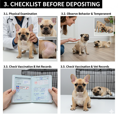 Checklist kiểm tra chó mặt xệ trước khi đặt cọc để tránh mua nhầm chó bệnh