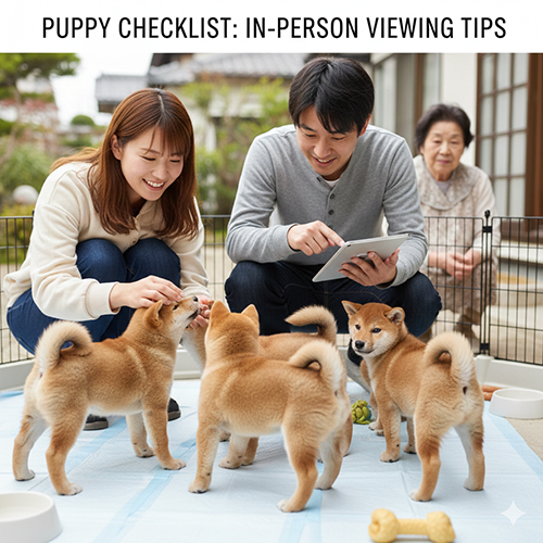 checklist xem chó Shiba con trực tiếp khi mua để đánh giá sức khỏe và tránh rủi ro