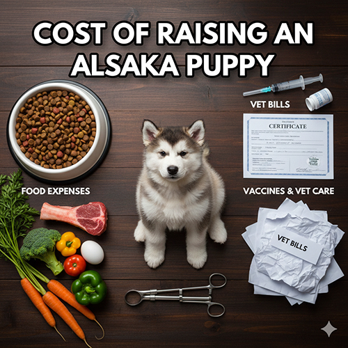Chi phí nuôi chó Alaska con tới lúc xuất chuồng