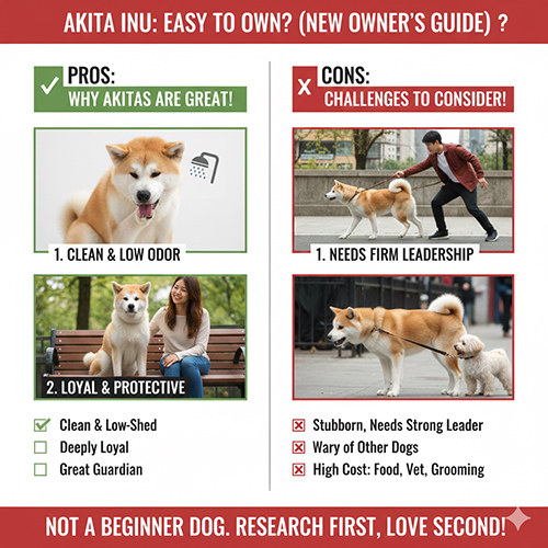 Chó Akita thuần chủng có dễ nuôi không và những ưu nhược điểm người mới cần biết trước khi chọn nuôi