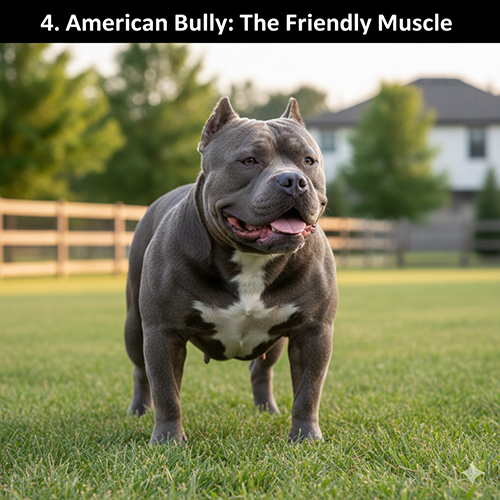 Chó American Bully mặt xệ to mập thân hình cơ bắp khỏe mạnh