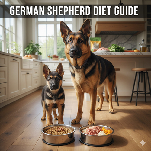 Chó Becgie Đức trưởng thành và chó Becgie con ăn khẩu phần phù hợp theo độ tuổi và cường độ vận động