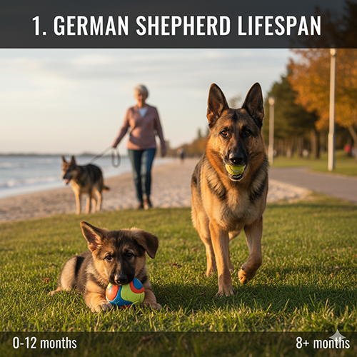 Chó Becgie Đức qua các giai đoạn tuổi thọ từ chó con đến chó già