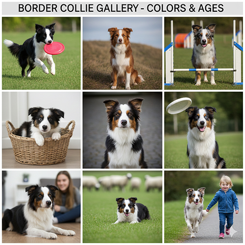 Hình ảnh chó Border Collie đẹp theo màu lông và các giai đoạn phát triển