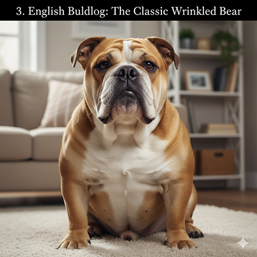 Chó Bulldog Anh mặt xệ to mập với khuôn mặt nhăn đặc trưng