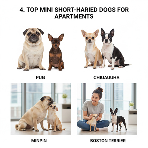 Hình ảnh các giống chó cảnh lông ngắn mini phù hợp nuôi trong căn hộ chung cư