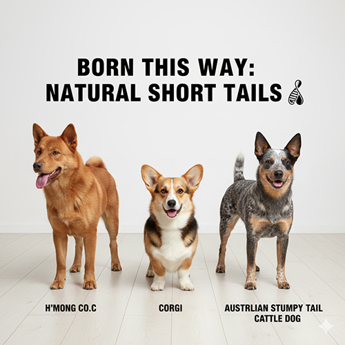 Ba giống chó có đuôi cộc tự nhiên: Mông cộc, Corgi và Australian Stumpy Tail Cattle Dog