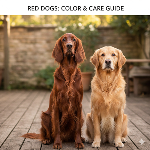 chó đỏ với hai sắc độ khác nhau giúp phân biệt màu đỏ với vàng và nâu