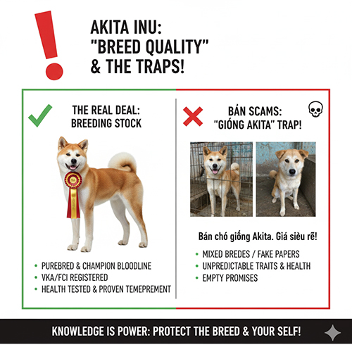 Giải thích đúng nghĩa “chó giống Akita” và cách tránh bẫy khi mua chó Akita giá rẻ, chó lai gắn mác giống
