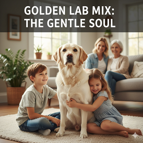 Chó Golden lai Labrador thân thiện, hiền lành, phù hợp gia đình có trẻ nhỏ