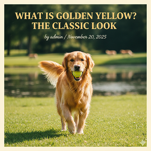 Chó Golden Retriever màu vàng chạy trên bãi cỏ cạnh hồ nước, ánh sáng dịu làm nổi bật bộ lông vàng “kinh điển”