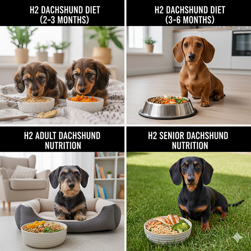 anh tong hop bon giai doan dinh duong cho cho lap xuong tu puppy den truong thanh va gia nua