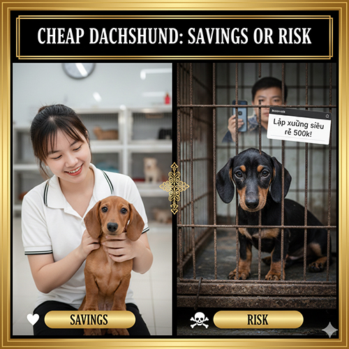 Cảnh báo khi mua chó Lạp xưởng giá rẻ