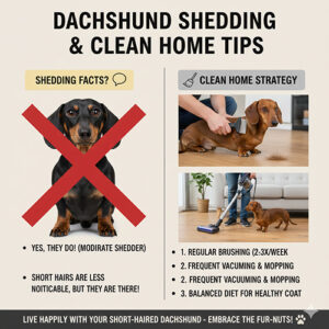 Mẹo giảm rụng lông cho chó Lạp xưởng lông ngắn và giữ nhà luôn sạch