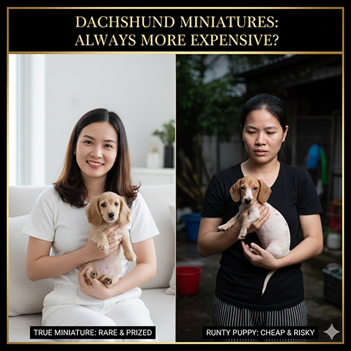 Chó Lạp xưởng mini có luôn đắt hơn không