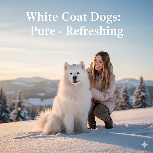 Chó lông trắng tinh khôi và dịu mát – gợi ý tên cho chó màu trắng theo cảm hứng mây, tuyết, sương