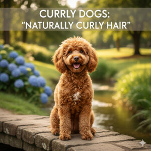 Chó lông xoăn với bộ lông xoăn tự nhiên mềm mại, đáng yêu
