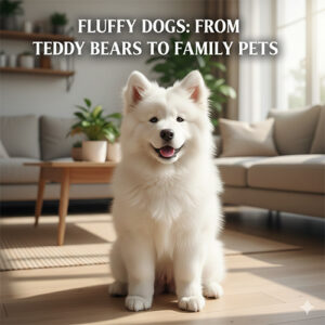 Chó lông xù trắng dáng tròn xù như gấu bông, phù hợp nuôi trong gia đình Việt