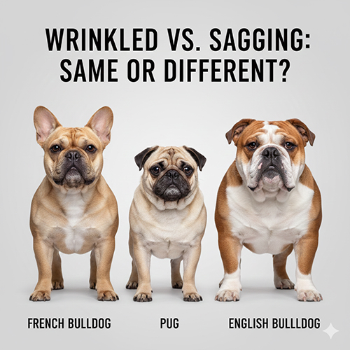 So sánh chó mặt xệ Pug Bull Pháp và Bulldog Anh với đặc điểm mặt nhăn khác nhau