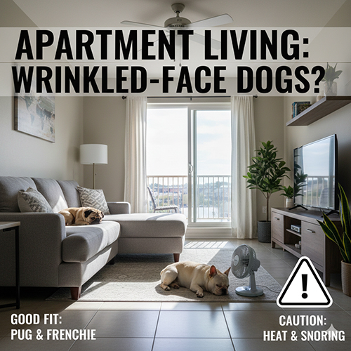 Chó mặt xệ pug bull pháp sống trong căn hộ chung cư