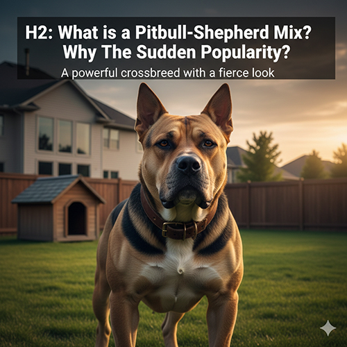 Chó Pitbull lai Becgie đứng trong sân nhà, cơ bắp rõ, gương mặt mạnh mẽ và cảnh giác