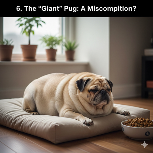 Chó Pug to mập mặt xệ nằm thư giãn trong nhà