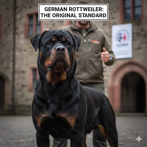 Chó Rottweiler Đức với ngoại hình chuẩn, khung xương chắc và thần thái working