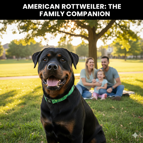 Chó Rottweiler Mỹ thân thiện hơn, phù hợp nuôi làm thú cưng gia đình