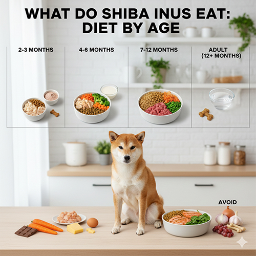 Khẩu phần ăn cho chó Shiba Inu theo từng độ tuổi từ chó con đến trưởng thành