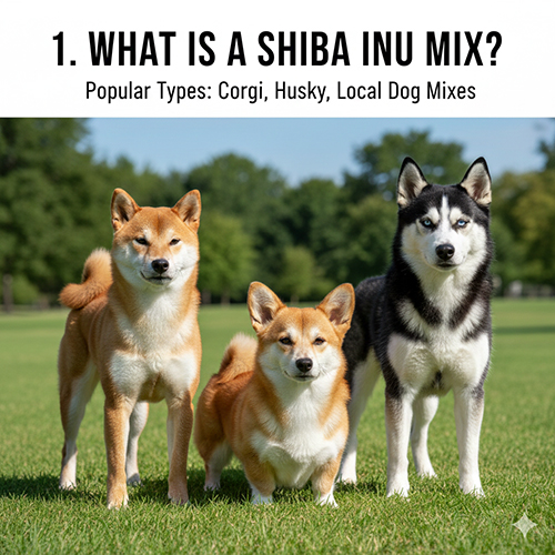 Chó Shiba lai gồm Shiba lai Corgi, Shiba lai Husky và Shiba lai chó cỏ với ngoại hình khác nhau
