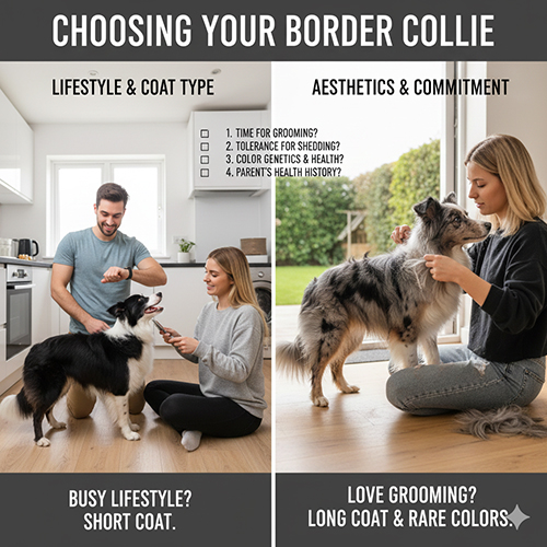 Hướng dẫn chọn chó Border Collie theo kiểu lông và màu lông phù hợp với lối sống