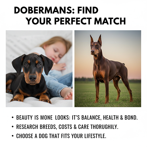 Hình ảnh chó Doberman từ chó con đến trưởng thành phù hợp với đời sống gia đình