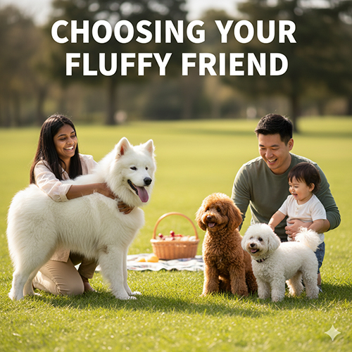 Gia đình chọn chó cảnh lông xù phù hợp với lối sống và không gian sống