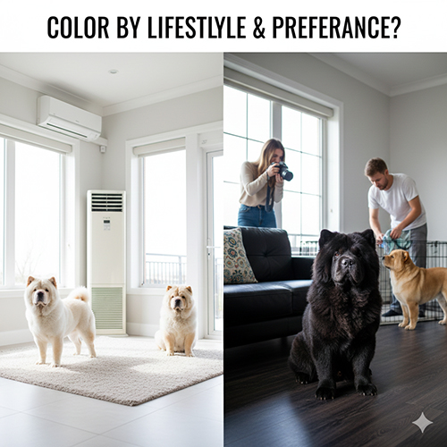 Chọn màu lông chó Chow Chow theo lối sống gia đình và sở thích chụp ảnh