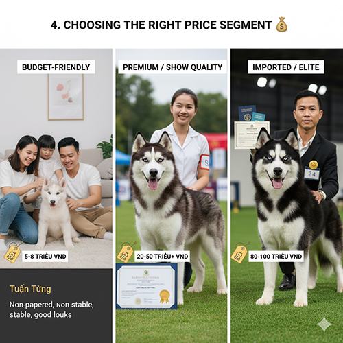 cac phan khuc gia cho cho Husky va goi y chon theo nhu cau