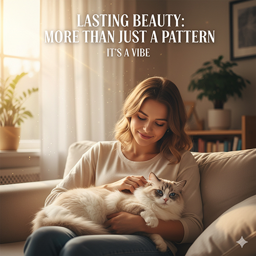 Cô gái ôm mèo Ragdoll bicolor trên sofa trong ánh nắng chiều ấm áp