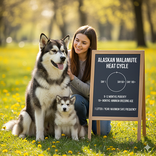 Chu kỳ sinh sản của chó Alaska Malamute và độ tuổi phù hợp để sinh sản