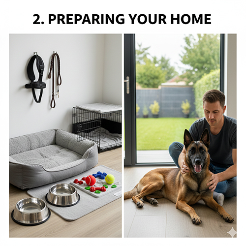 Chuẩn bị không gian và dụng cụ cần thiết trước khi đón chó Béc Bỉ Malinois về nhà