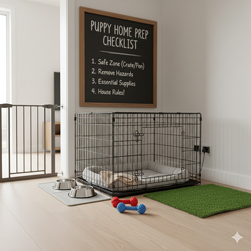 Không gian chuồng, đồ dùng và checklist chuẩn bị nhà đón Border Collie con