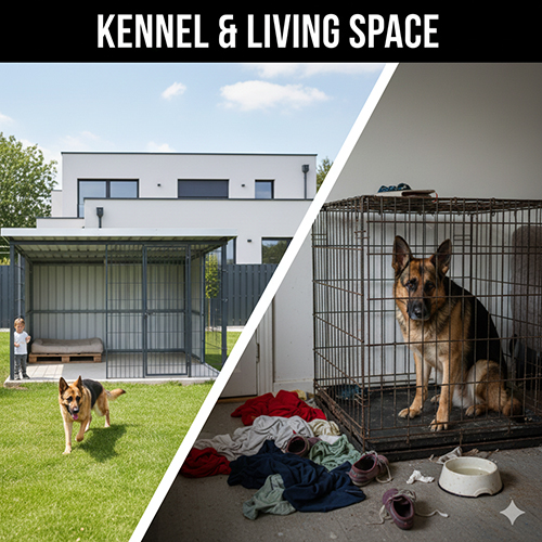 Chuồng trại và môi trường sống phù hợp cho chó Becgie Đức trong nhà vườn và không gian nuôi nhốt