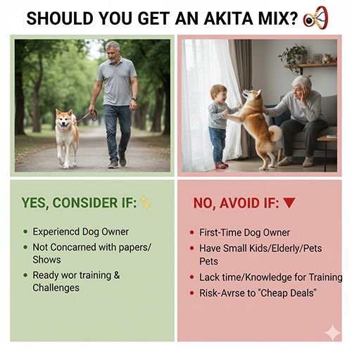 Tổng hợp tình huống nên và không nên nuôi chó Akita lai qua hình minh họa