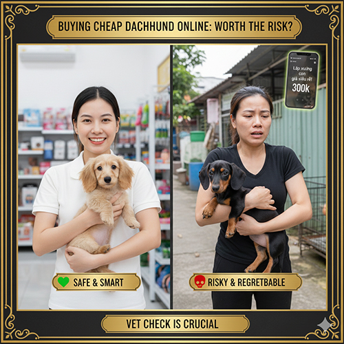 Có nên mua chó Lạp xưởng giá rẻ trên mạng