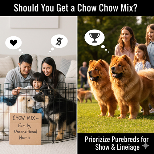 Nên hay không nên nuôi Chow Chow lai tùy vào mục tiêu và kỳ vọng của người nuôi