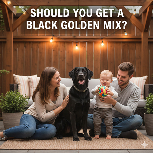 Có nên nuôi chó Golden lai đen và những lưu ý quan trọng khi chọn mua